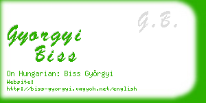 gyorgyi biss business card